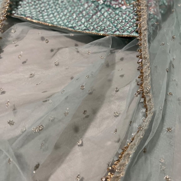 Sangeet / Wedding / Party wear Mirror work fancy jacket suit - Picture 14 of 15